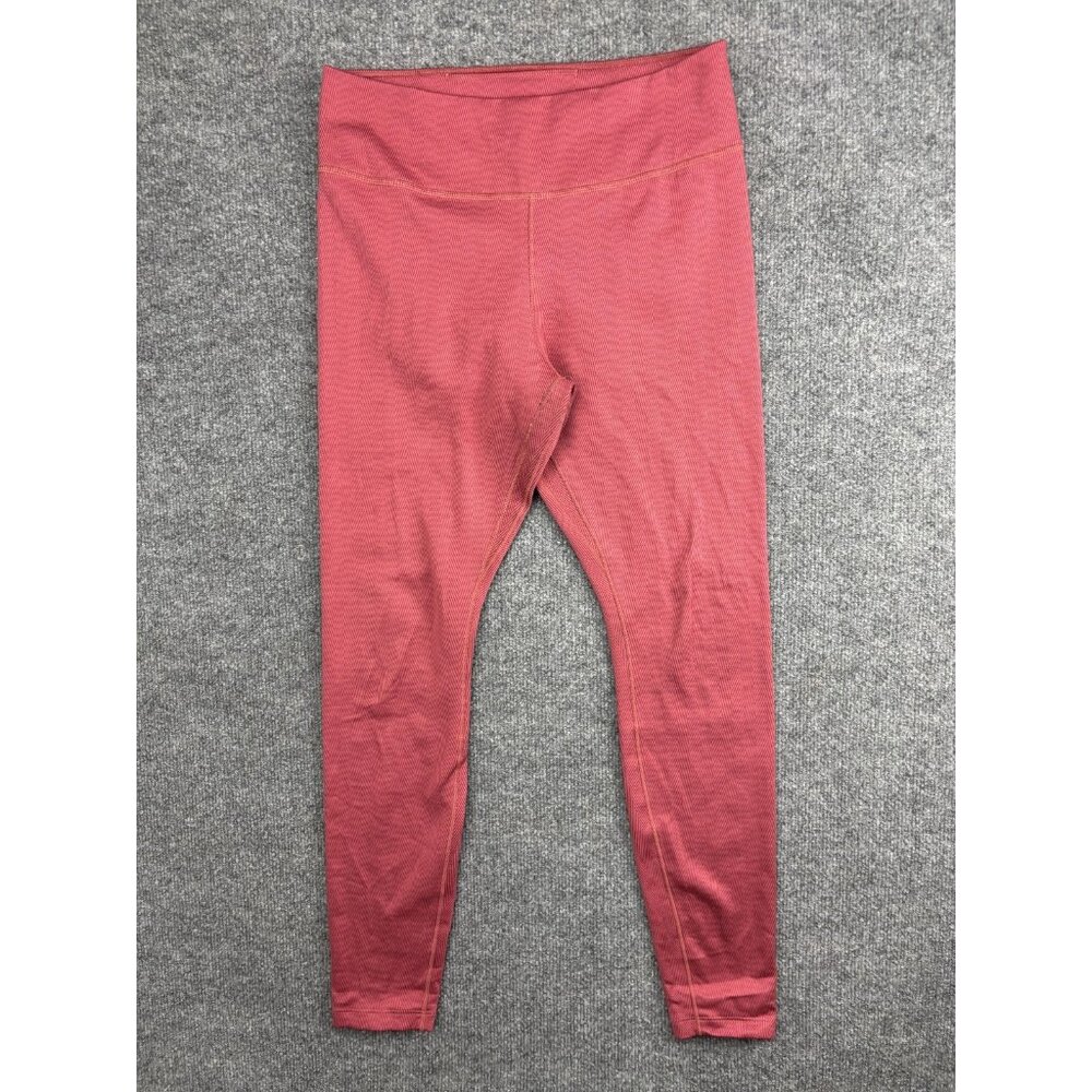 Nike Therma-Fit Leggings Womens M Pink Chevron Thermal Ankle Yoga Gym‎ Workout